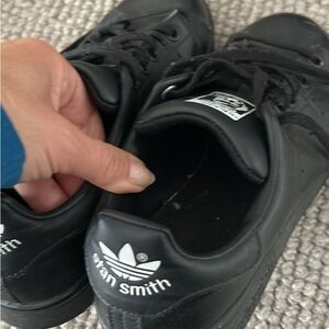 adidas Black Stan Smith Athletic Shoes